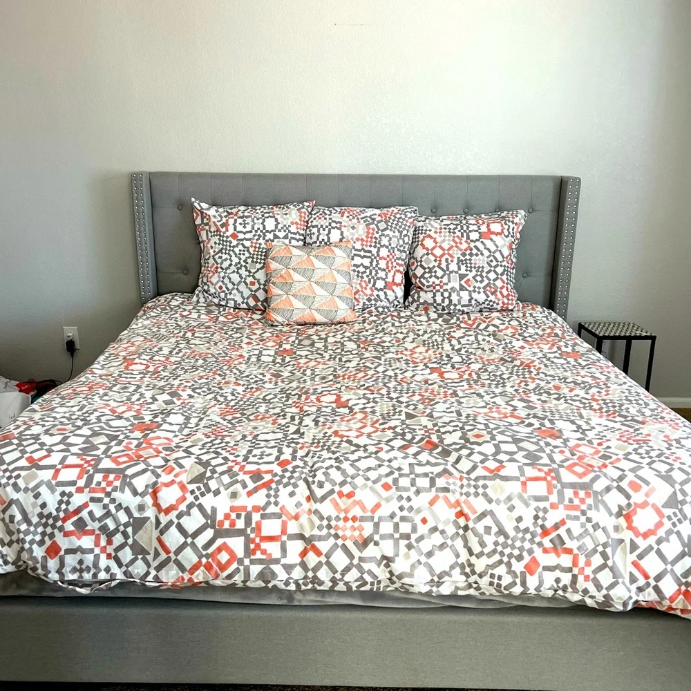 West Elm duvet cover/shams/dust ruffle